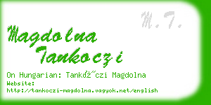 magdolna tankoczi business card